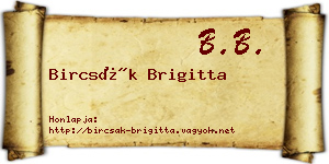 Bircsák Brigitta névjegykártya